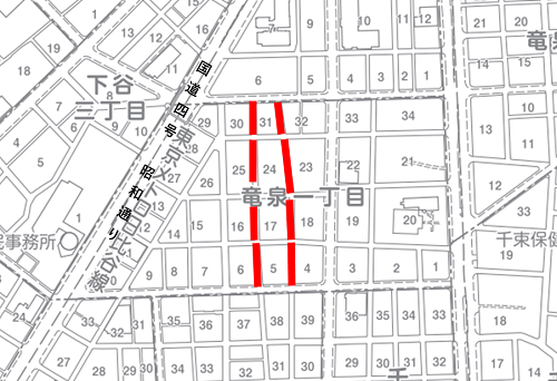 道路工事箇所図