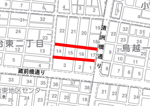 道路工事箇所図