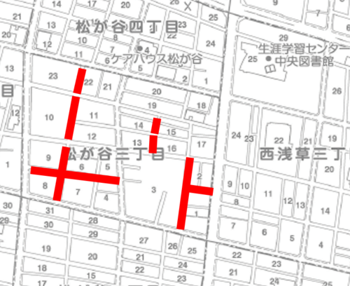 道路工事箇所図