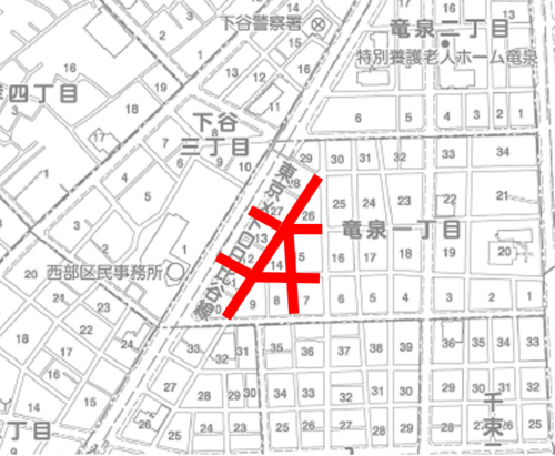 道路工事箇所図