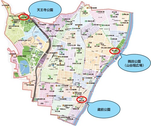 親子花火広場実施場所