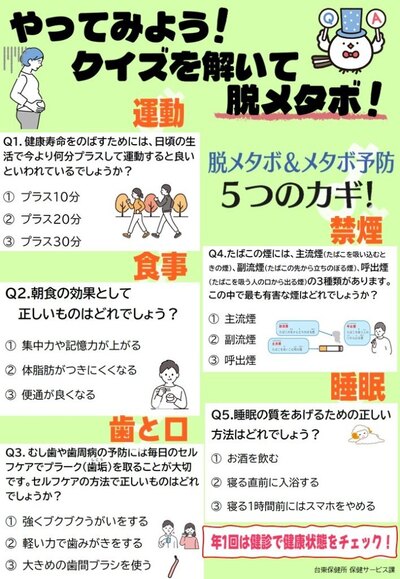 やってみよう！脱メタボ