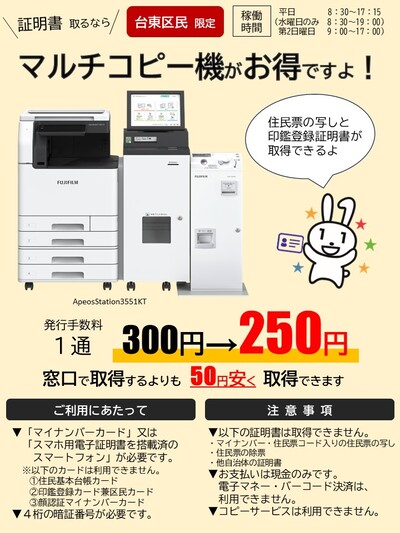 マルチコピー機案内画像